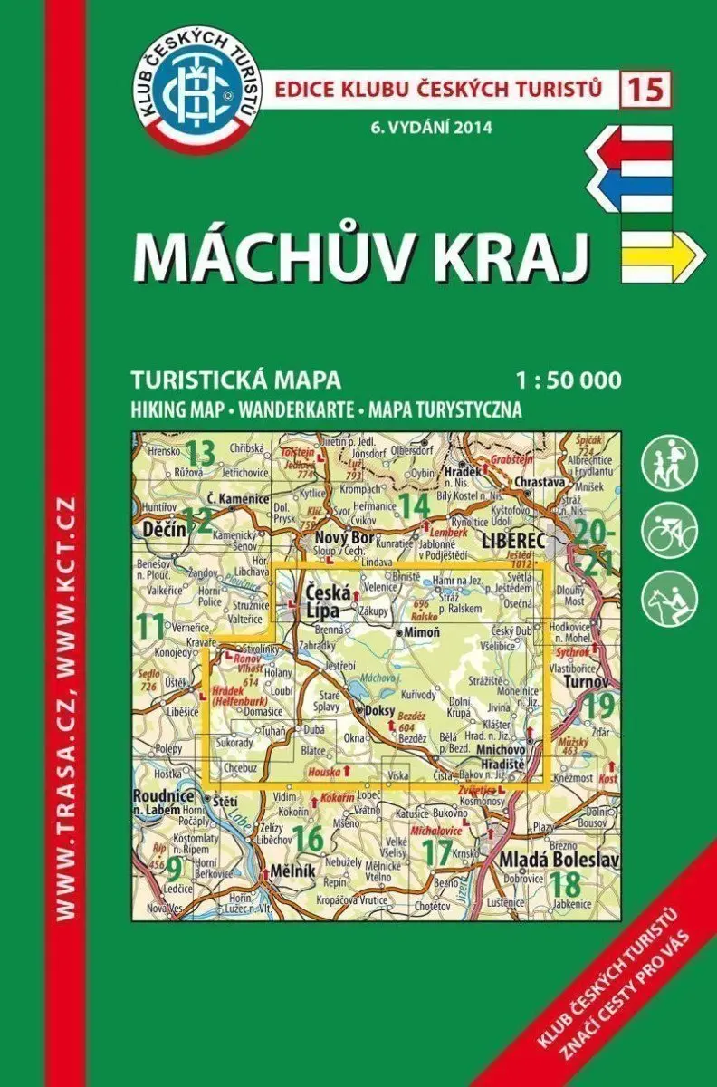 KČT 15 Máchův kraj 1:50 000/ 8. vydání 2023 - kolektiv autorů