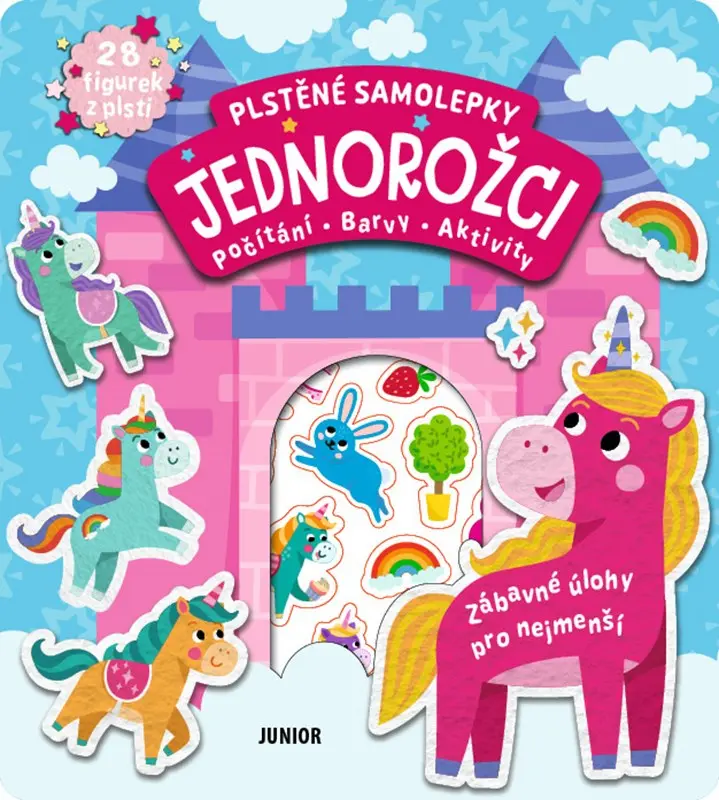 Plstěné samolepky Jednorožci + 28 figurek z plsti - kolektiv autorů