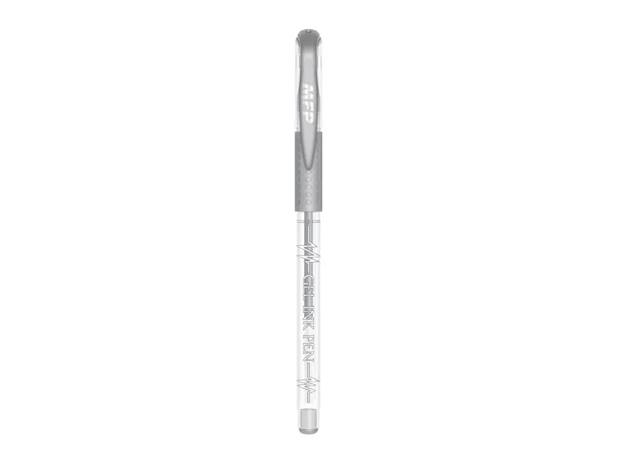 gelové pero kus METALIC GM1038 - silver, stříbrná