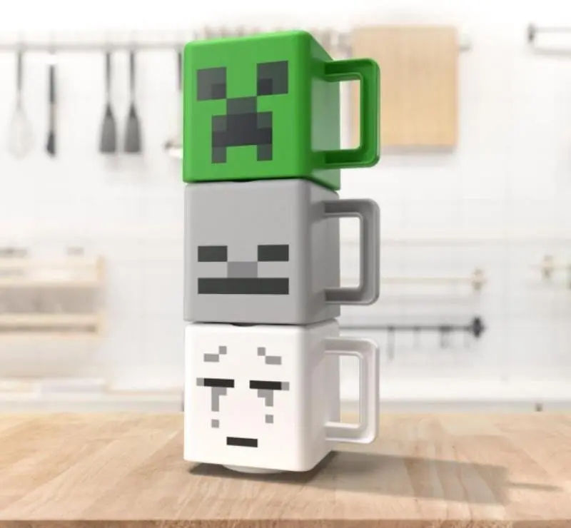 Minecraft Set 3 plastových hrnků - Paladone