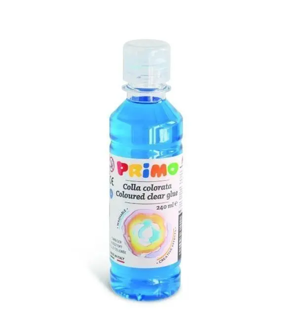 PRIMO Barevné čiré lepidlo na vodní bázi č. 501 - 240 ml - modrá