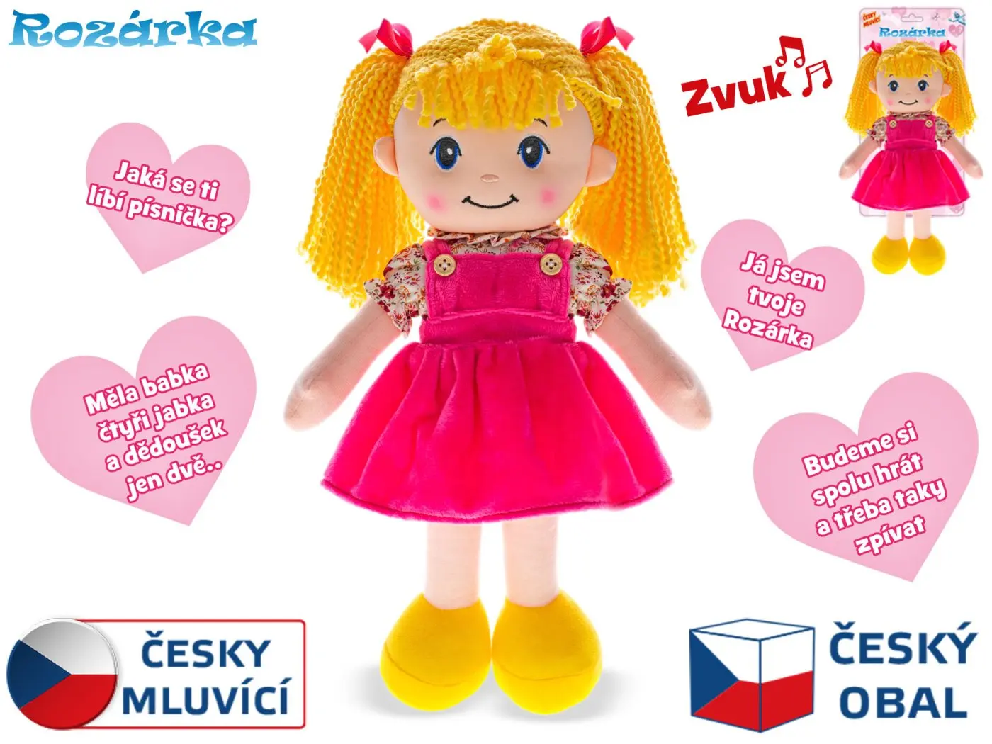 Panenka Rozárka blondýnka 35 cm
