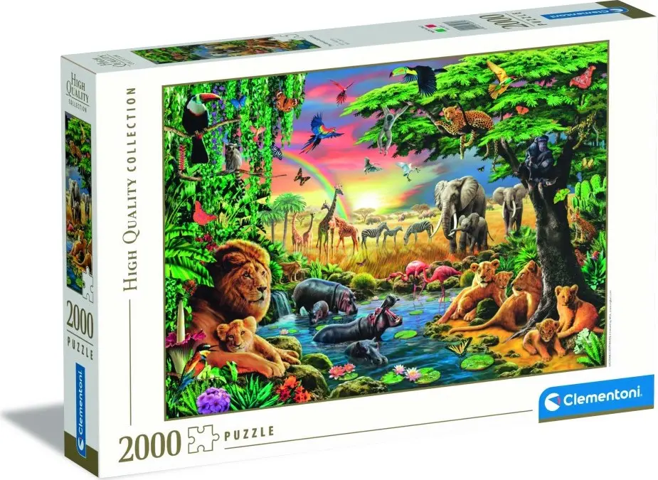 Clementoni Puzzle 2000 dílků Africké shromáždění