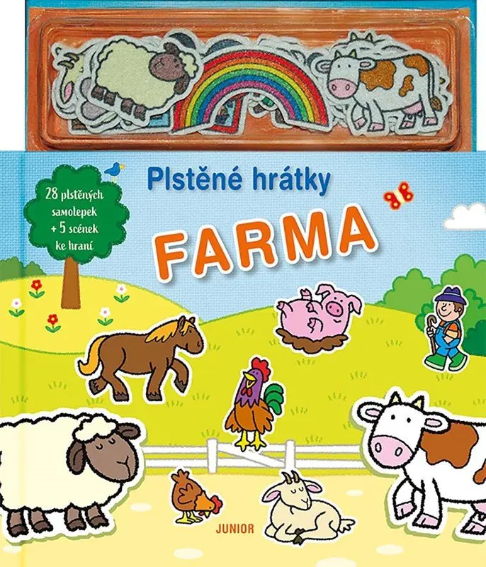 Plstěné hrátky Farma + 28 plstěných samolepek a 5 scén ke hraní - kolektiv autorů