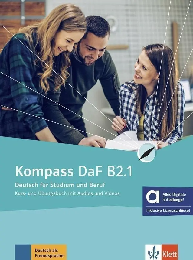 Kompass DaF B2.1 - Hybride Ausgabe - Kurs./Übungsbuch Teil 1+ MP3/Video allango.net + Lize - Birgit Braun
