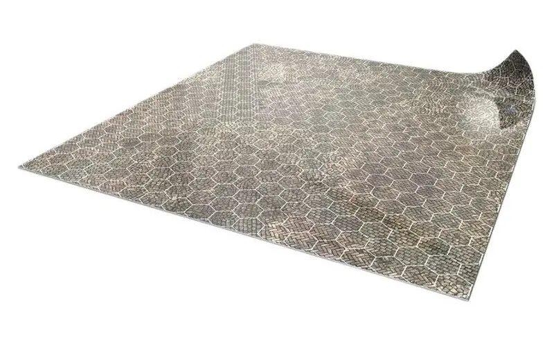Herní podložka stíratelná dlažba - 50 x 50 cm - Hexagonová mřížka