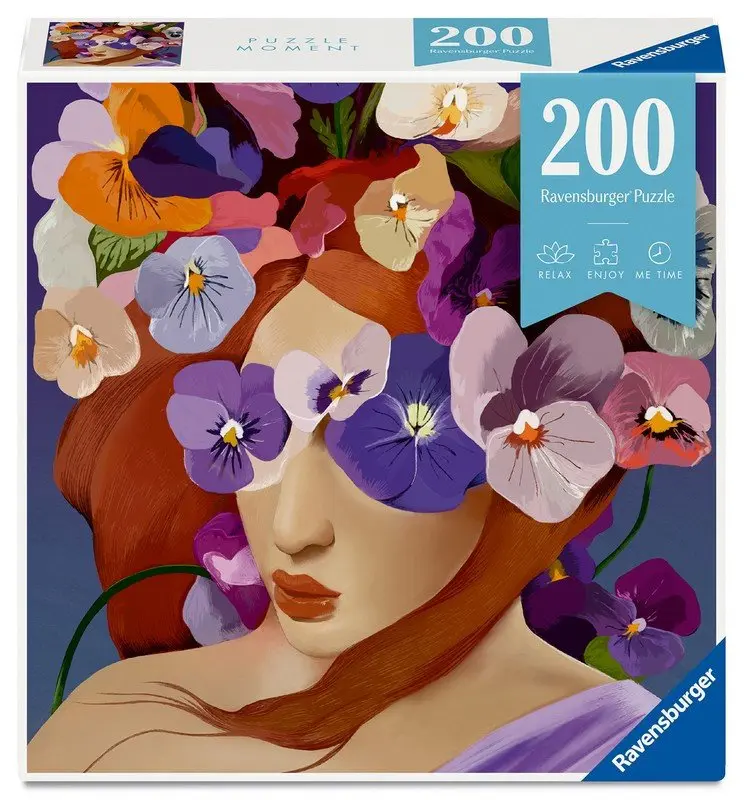 Puzzle Květinová hlava Fialka 200 dílků