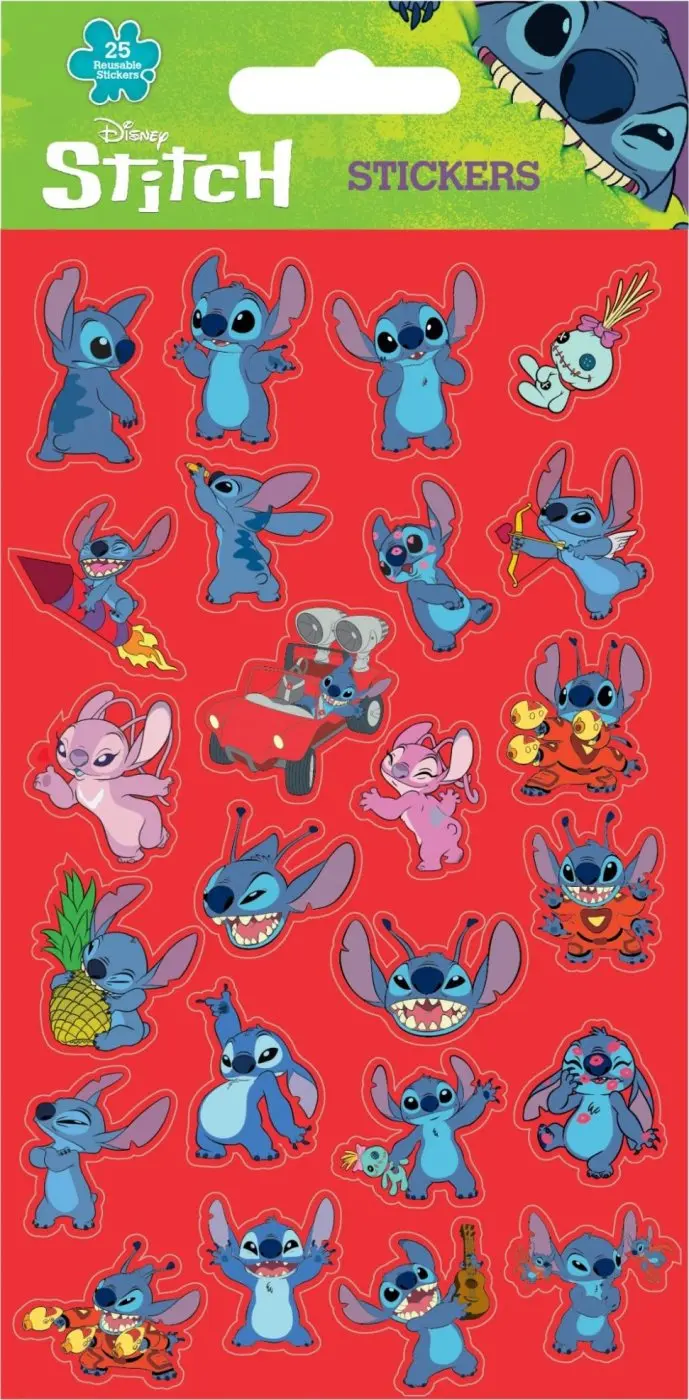 Teddies Lilo a Stitch - Samolepky - 25 ks - červená