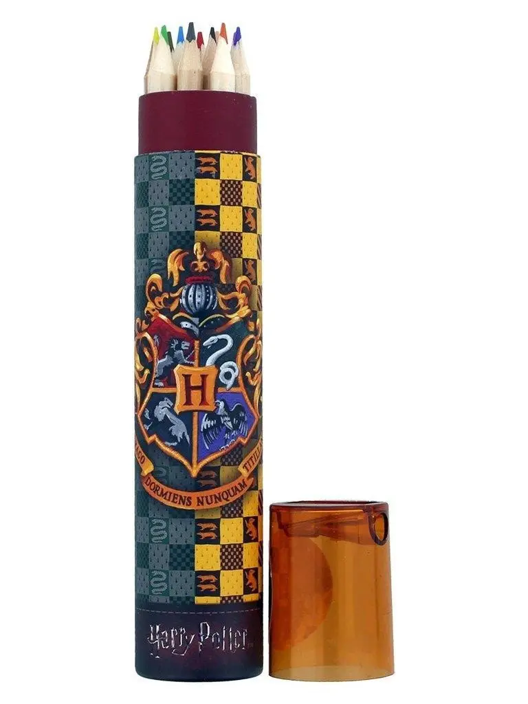 Pastelky v pouzdře Harry Potter 12 ks a ořezávátko