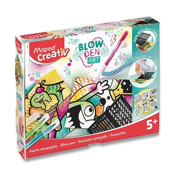 Sada Maped Creativ Blowpen Pop´Art Foukací pero 6 barev