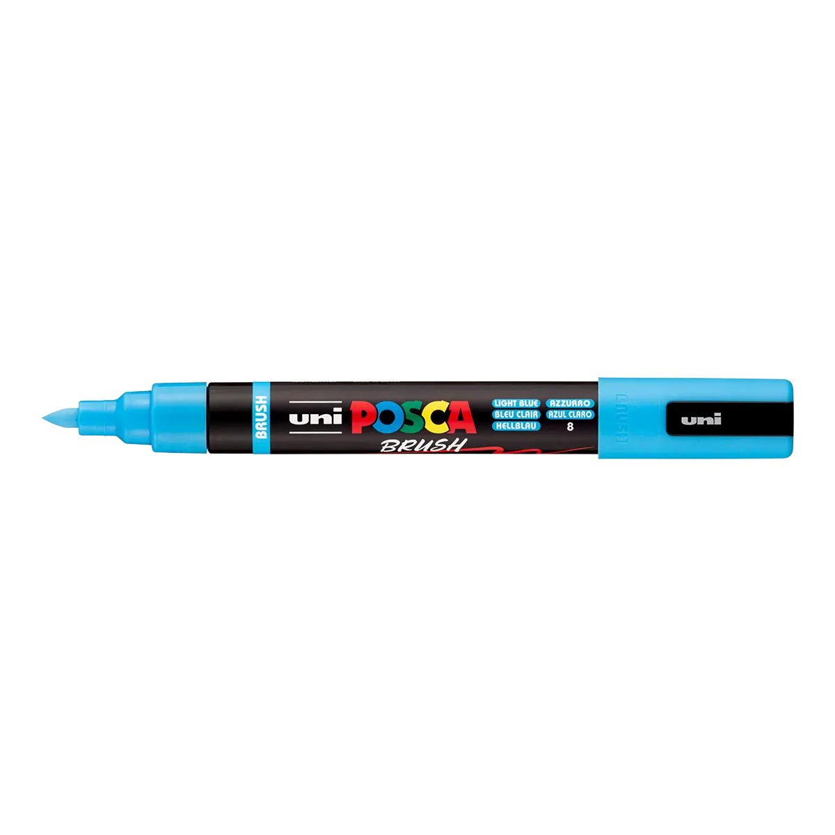 Akrylový popisovač POSCA se štětcovým hrotem PC-5BR, 1 - 4 mm, světle modrá