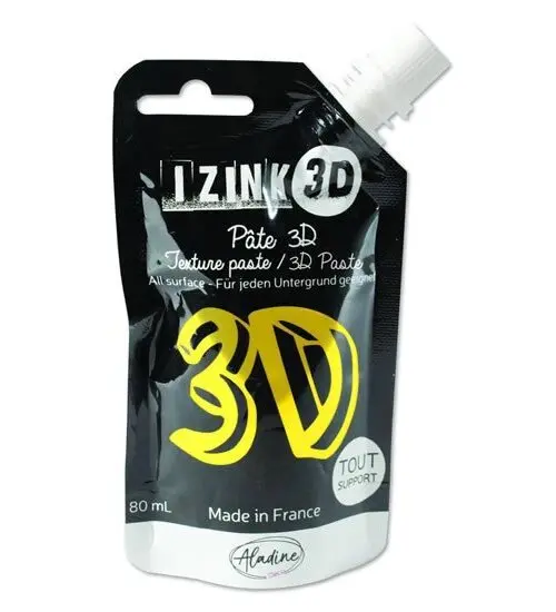 Reliéfní pasta 3D IZINK - mimosa, žlutá, 80 ml