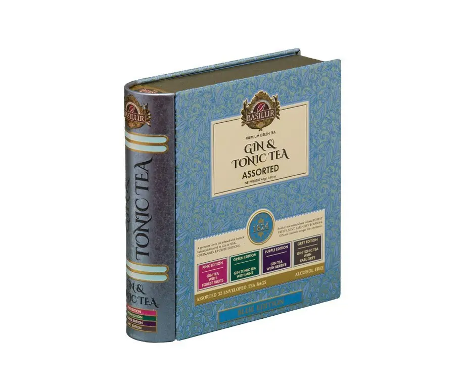 BASILUR Gin & Tonic Tea Blue Book Assorted plech 32x1,5g