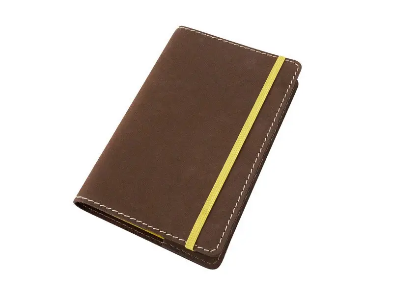 Kožený obal na diář Moleskine Velikost: L - 21 x 13 cm, Barva kůže: Hnědá Nubuk (D54)