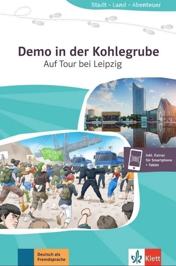 Demo in der Kohlegrube - Auf Tour bei Leipzig (A2) - Buch + MP3 allango.net - Arwen Schnack