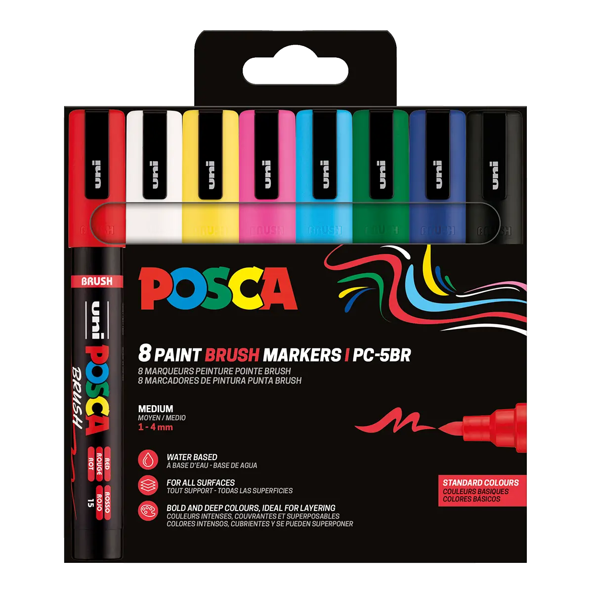 Posca sada popisovačů PC-5BR - základní barvy 1 - 4 mm (8 ks)