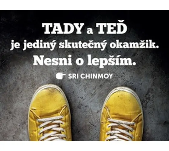 Magnet na lednici - Tady a teď je jediný skutečný okamžik. Nesni o lepším. - Sri Chinmoy