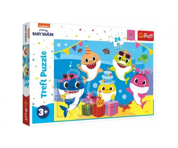 Trefl Puzzle Baby Shark - Oslava / 24 dílků MAXI
