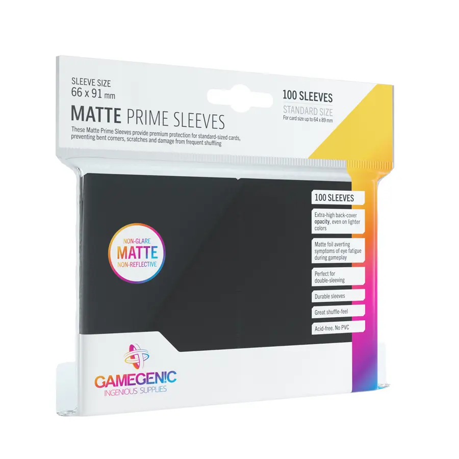 Obaly na karty - Matte Prime Sleeves Black - Obaly na karty (100) 66x91mm