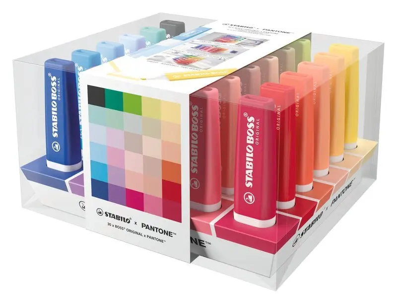 STABILO BOSS ORIGINAL x PANTONE - sada 30 zvýrazňovačů - exkluzivní designová spolupráce