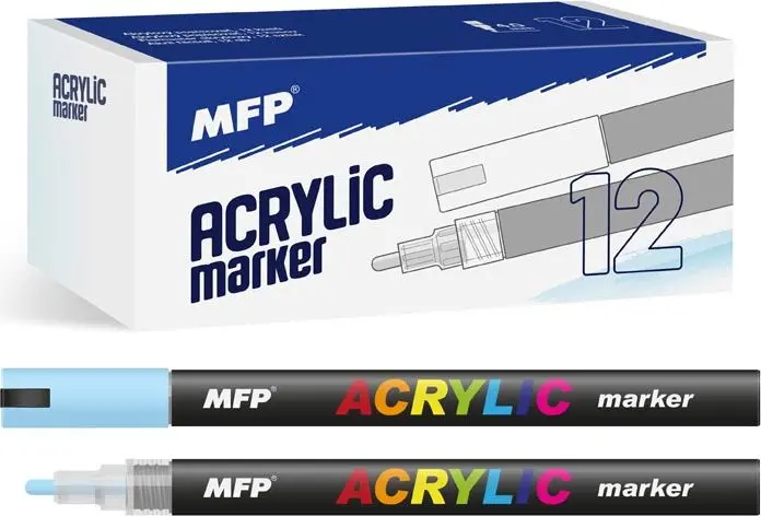 Akrylový popisovač 4 mm - modrý světlý