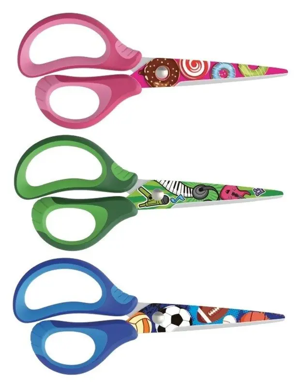 Školní nůžky KEYROAD Tattoo Soft 15 cm - mix motivů