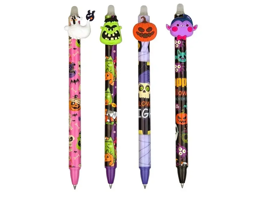 kuličkové pero gumovací Halloween, 0,5, modré