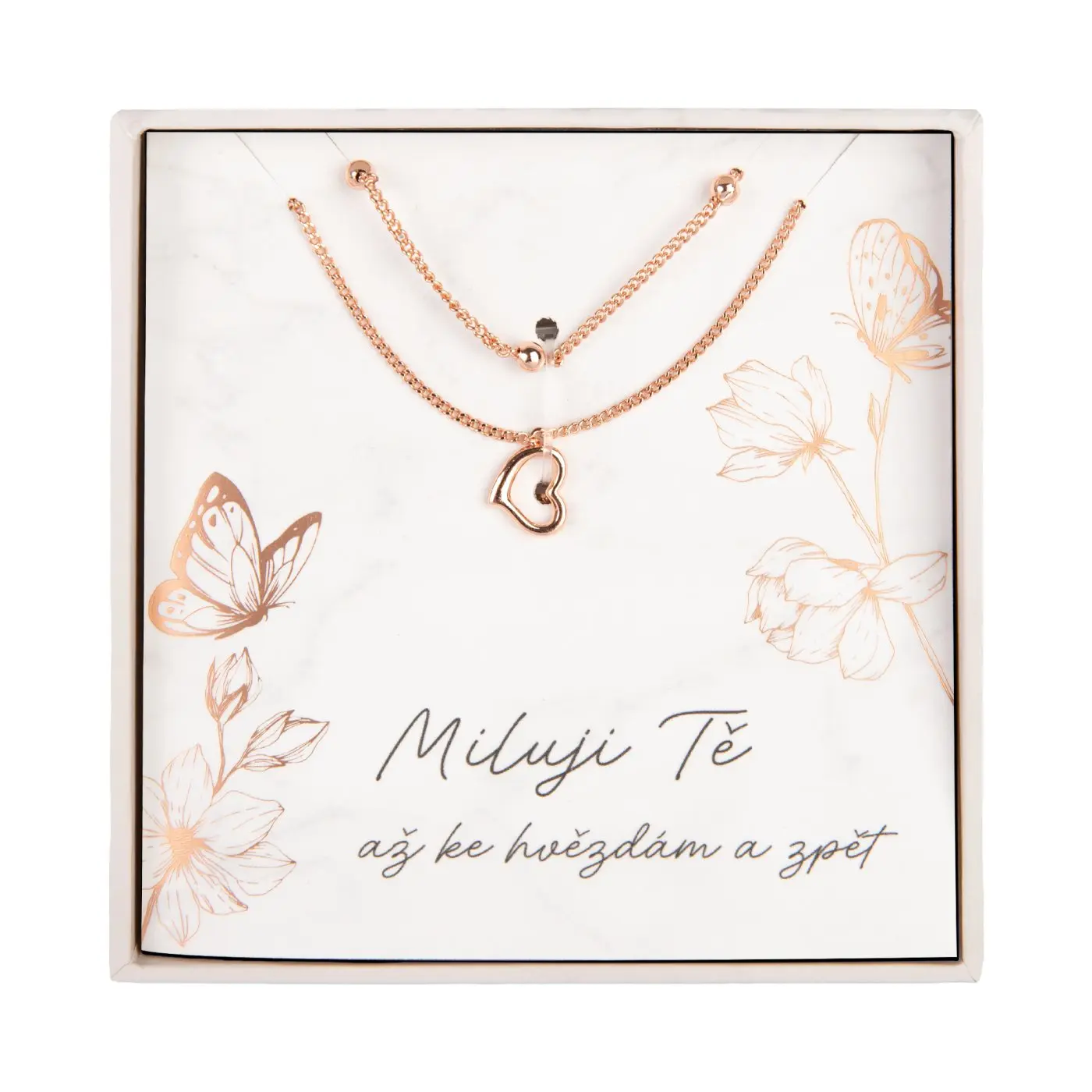 Dvojitý náhrdelník - Miluji Tě - Albi