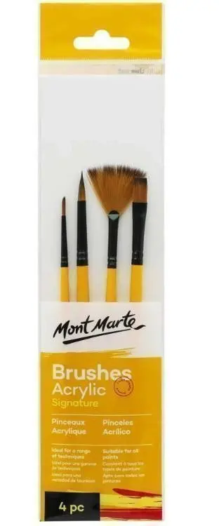 MontMarte Sada štětců na akryl - 4 ks - č. 0010