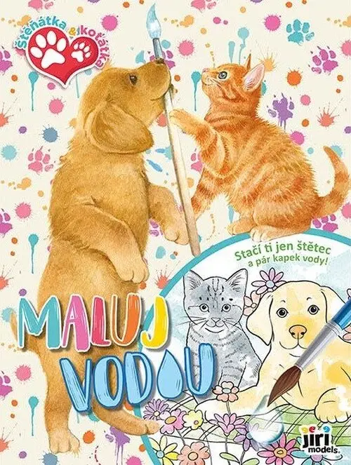 Štěňátka a koťátka - Maluj vodou A4