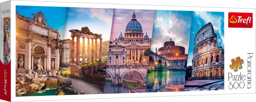Trefl Puzzle Cestování po Itálii / 500 dílků Panoramatické - Taf Toys