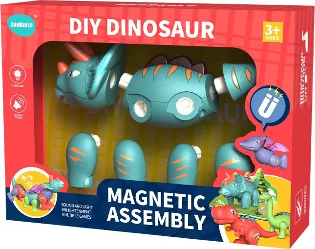 Triceratops magnetický skládací