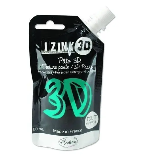 Reliéfní pasta 3D IZINK - turquiose, tyrkysová, 80 ml