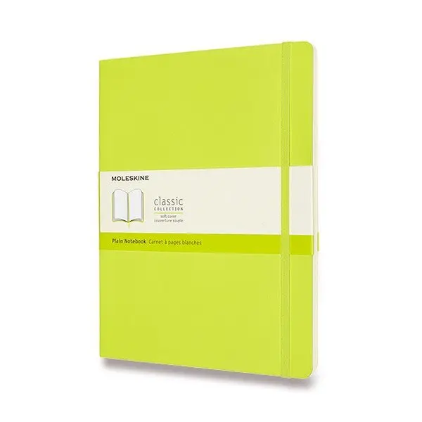 Zápisník Moleskine - měkké desky, XL, čistý - limetka