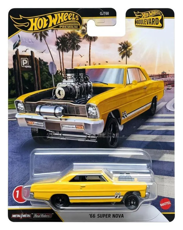 Angličák Hot Wheels Premium ´66 Chevy Super Nova