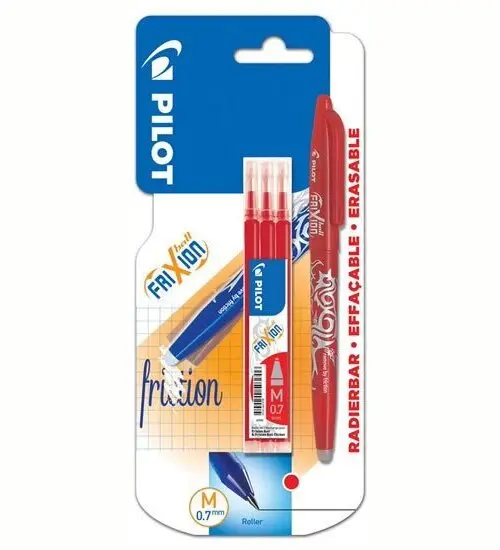 PILOT FriXion Ball + náplň BL 1ks + 3ks náplně, červená