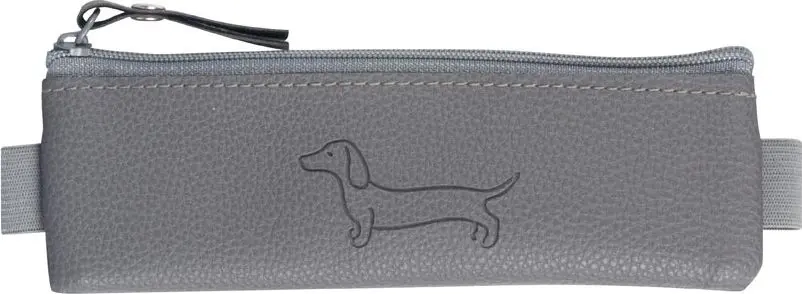 Penál etue mini s gumou na diář Sausage Dog dark gray