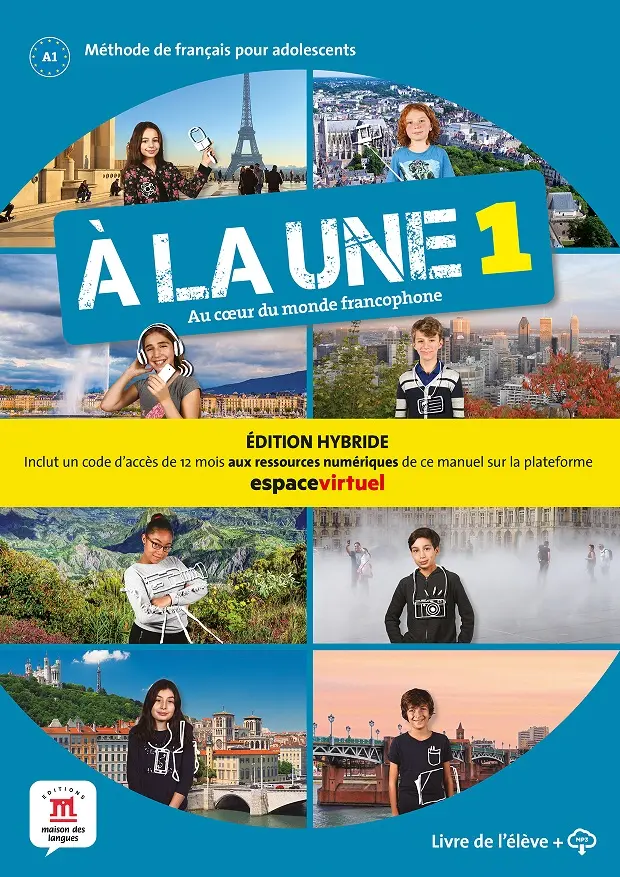 A la une 1 (A1.1) - Édition hybride Livre de l´éleve + Espacevirtuel (12 mois)