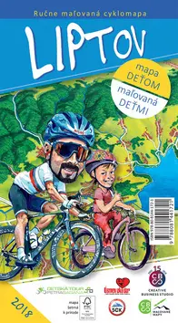 Ručne maľovaná cyklomapa Liptov