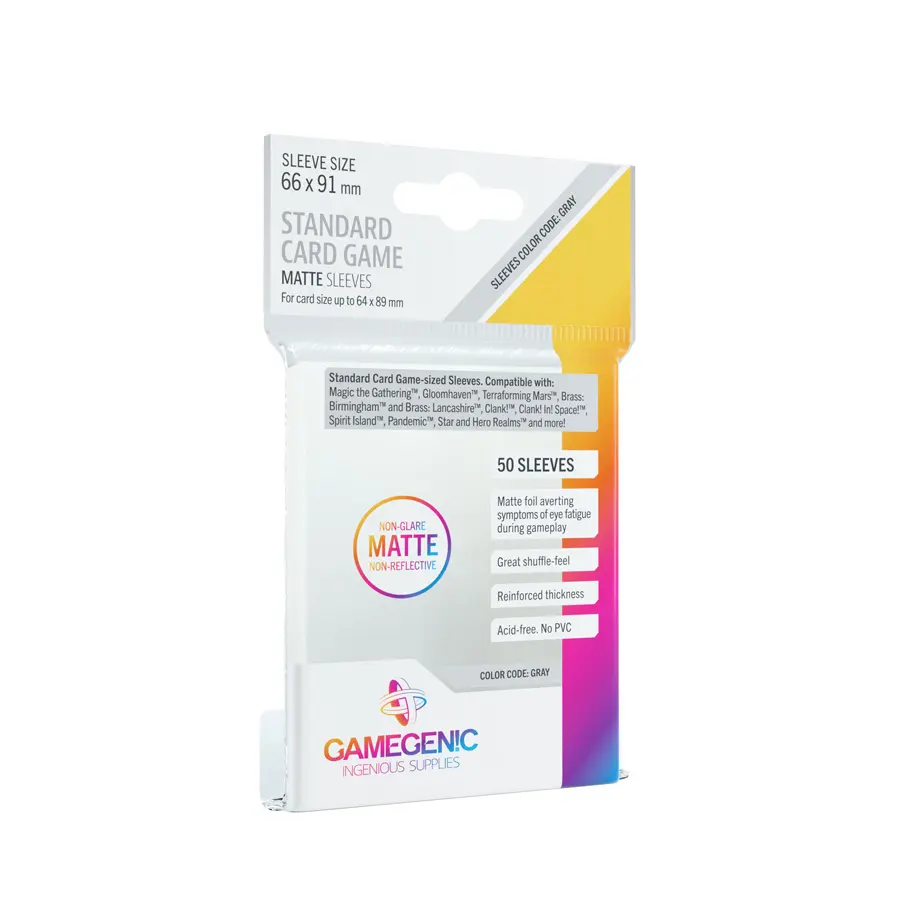 Gamegenic: 66x91 mm  Standard Card Game Sleeves MATTE (50)