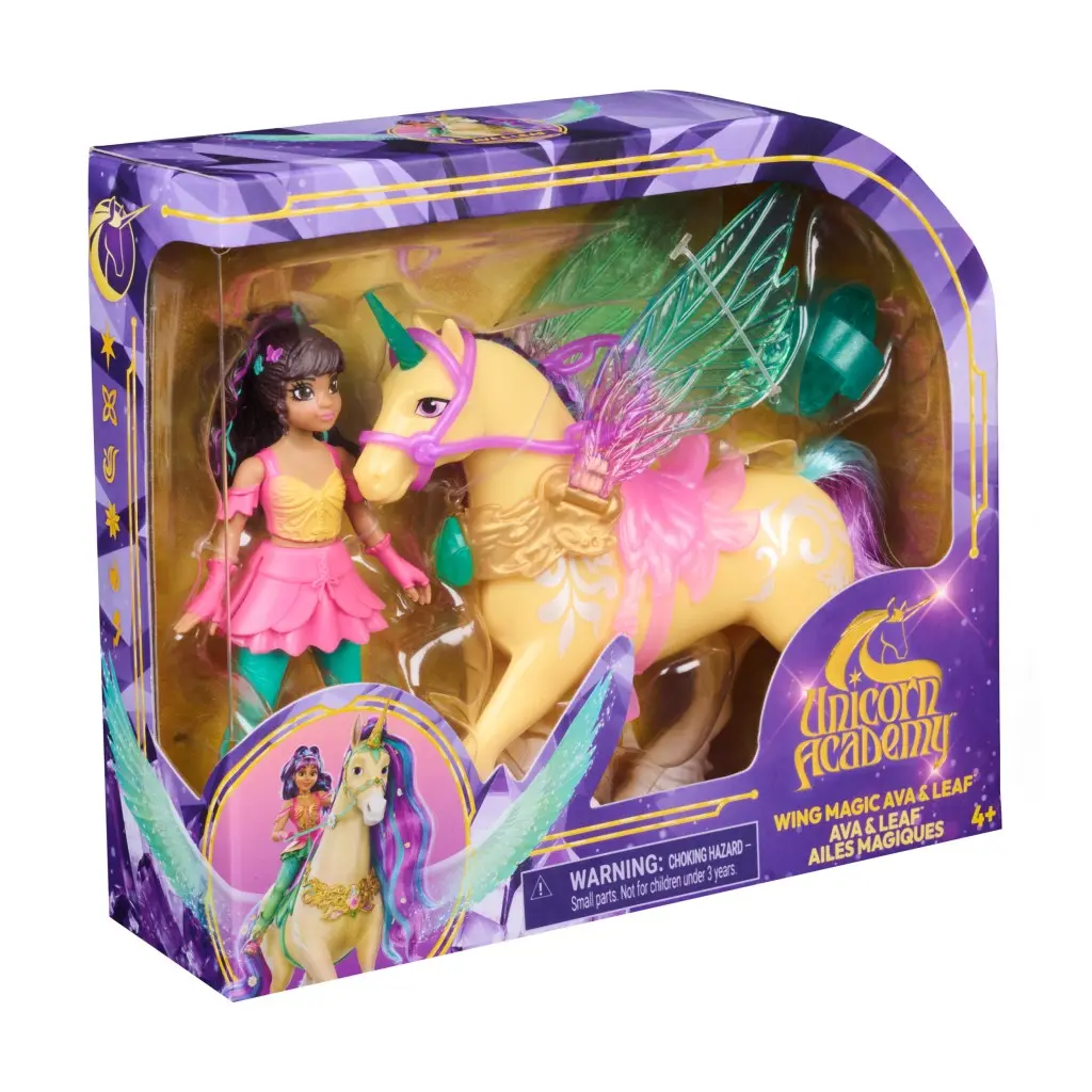 Unicorn academy kouzelná křídla leaf & ava 11cm - Spin Master
