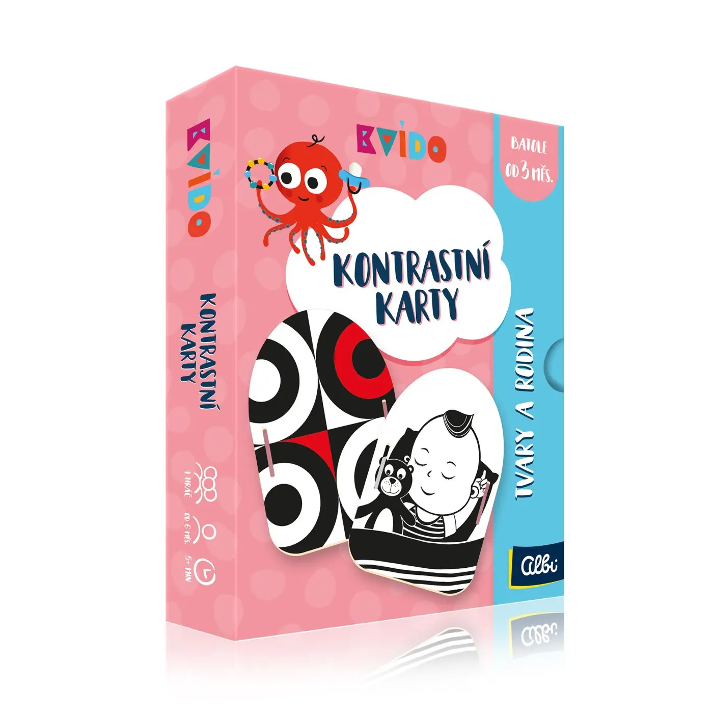 Kontrastní karty Tvary a rodina - Kvído - Albi