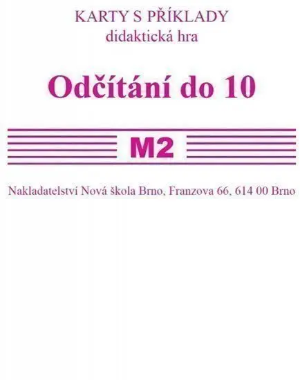 Sada kartiček M2 - odčítání do 10 - Zdena Rosecká