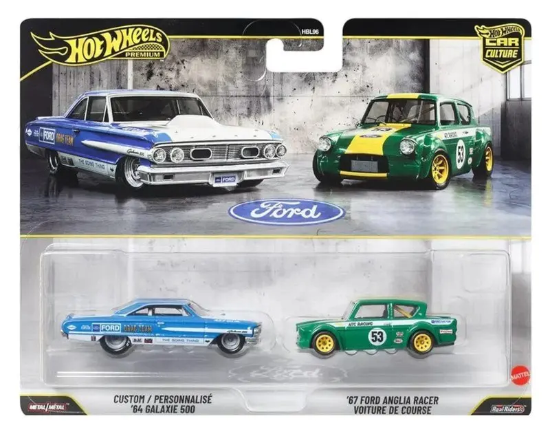 Angličák Hot Wheels Premium 67 Ford Anglia Racer