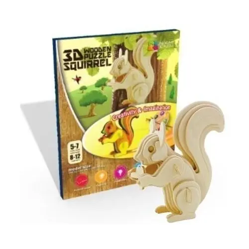 NiXiM Dřevěné 3D puzzle/Veverka