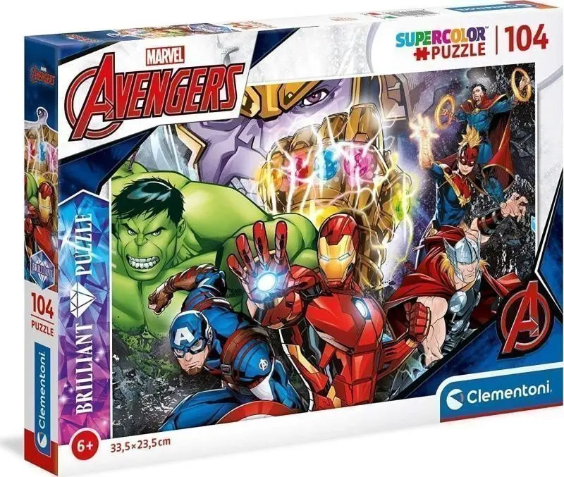 Clementoni Puzzle Briliant - Marvel 104 dílků - kolektiv