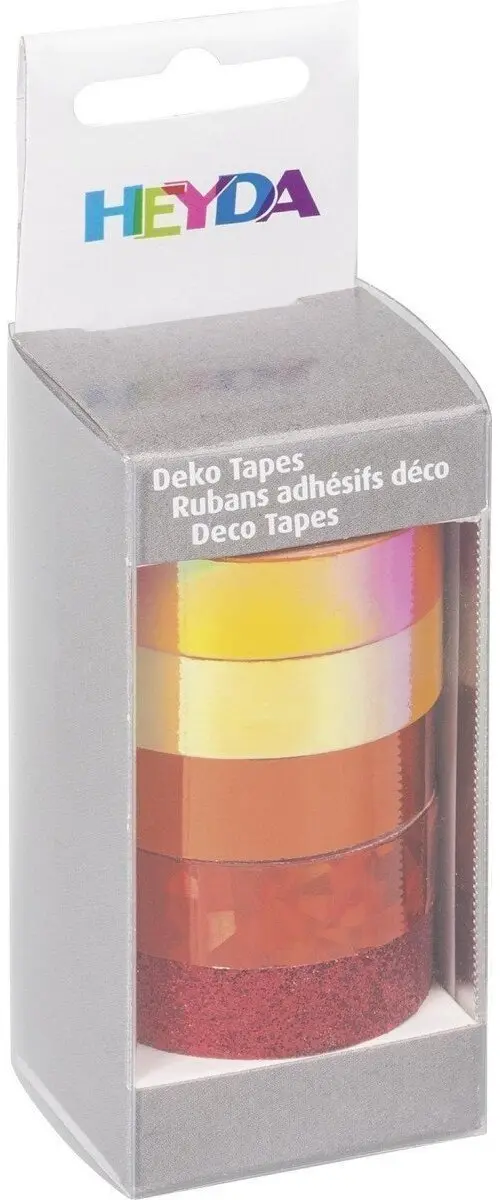 Páska lepící papírová - Lesk, glitr, hologram - Oranžová