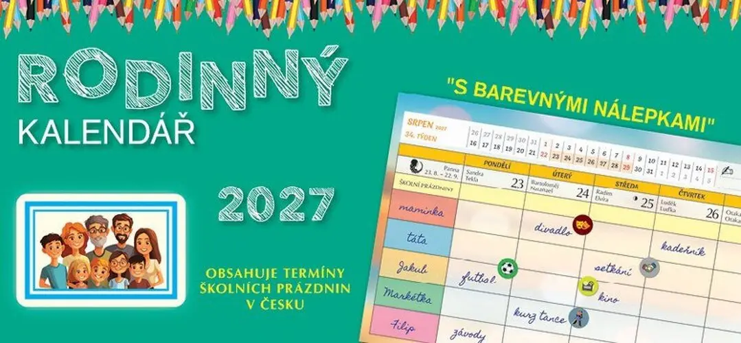 Kalendář 2027 stolní: RODINNÝ