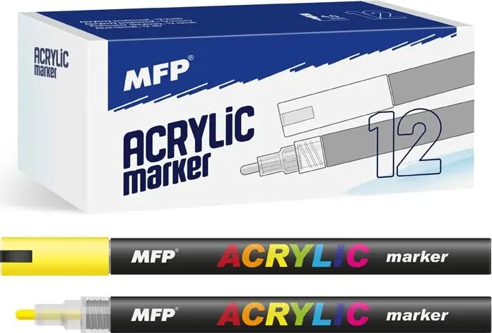 Akrylový popisovač MFP 4mm - žlutý