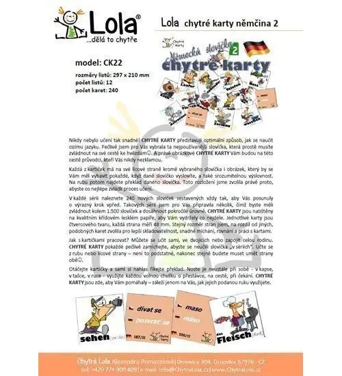 Chytré karty - Němčina slovíčka 2